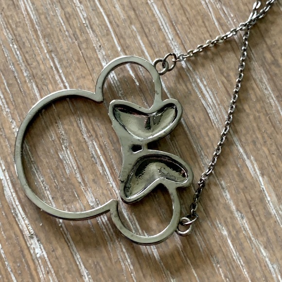 Minnie Mouse Dark Gray Silver Necklace - Picture 9 of 10